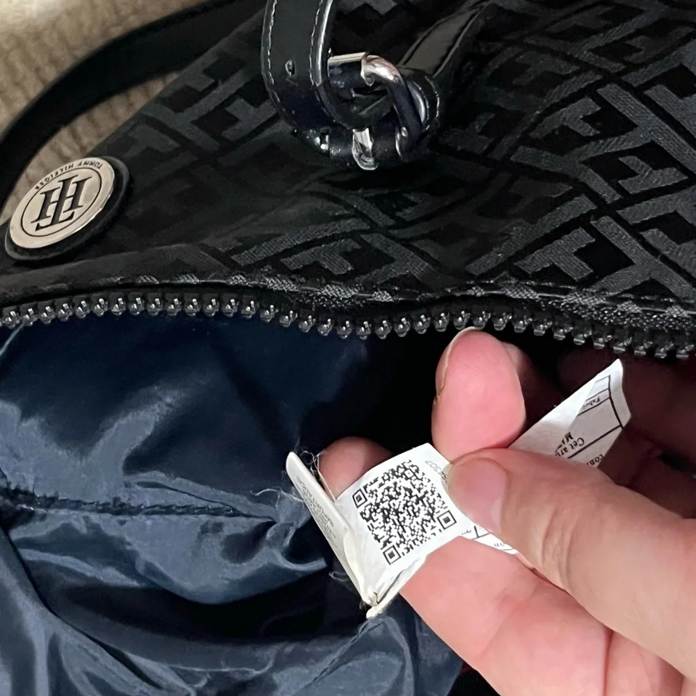 Tommy Hilfiger Navy Monogram Laptop Bag
